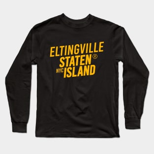 Eltingville, Staten Island - Modern Cursive Minimal Design - New York Long Sleeve T-Shirt